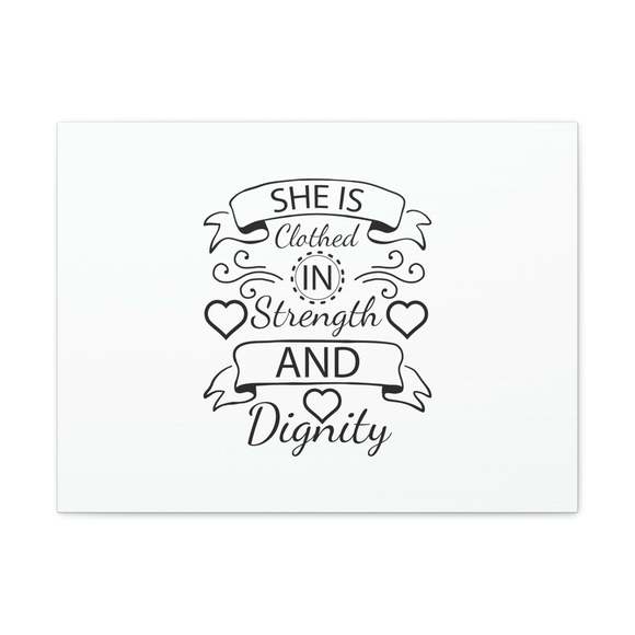 Scripture Sign She Is Clothed In Strength And Dignity Proverbs 31:25 Christian